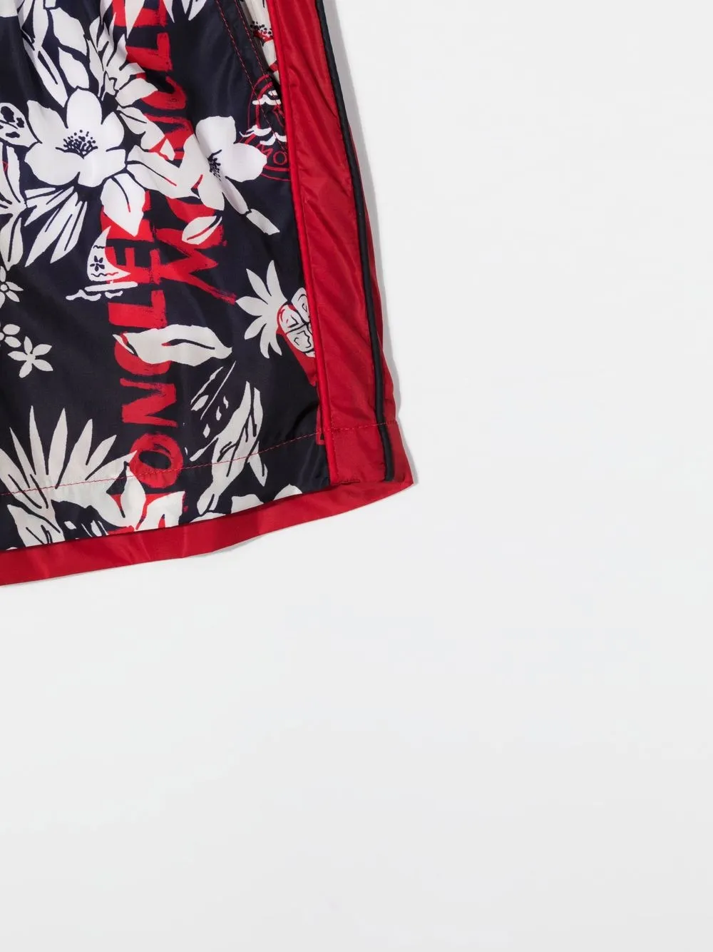  Moncler Enfant Badeshorts Mit Blumen Print   Blau 