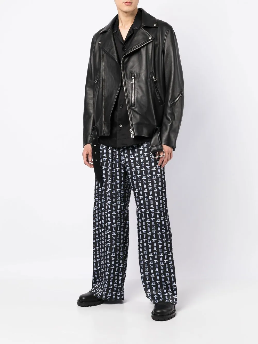 Natasha Zinko Weite Hose mit Yoga Bunny-Print | Marlenehosen | Image 2