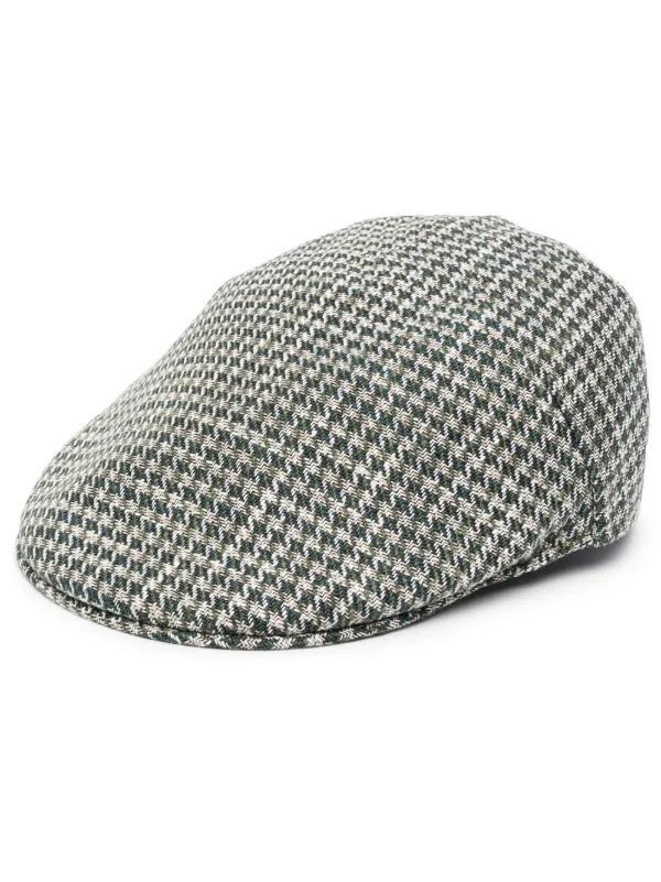 Borsalino houndstooth-print Flat Cap 