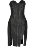 Natasha Zinko leather corset cone dress - Black
