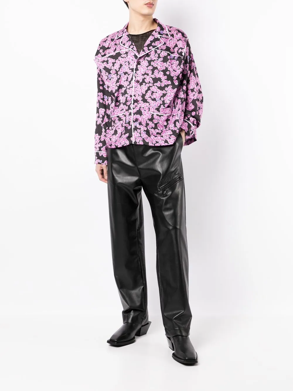 Natasha Zinko floral-print pyjama-style shirt | Shirts | Image 2