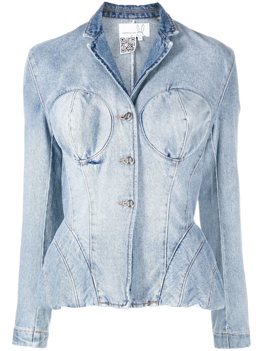 

Natasha Zinko sculpted denim jacket - Blue