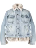 Natasha Zinko faux-fur hybrid denim jacket - Blue