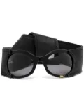 Natasha Zinko self-tie goggle sunglasses - Black