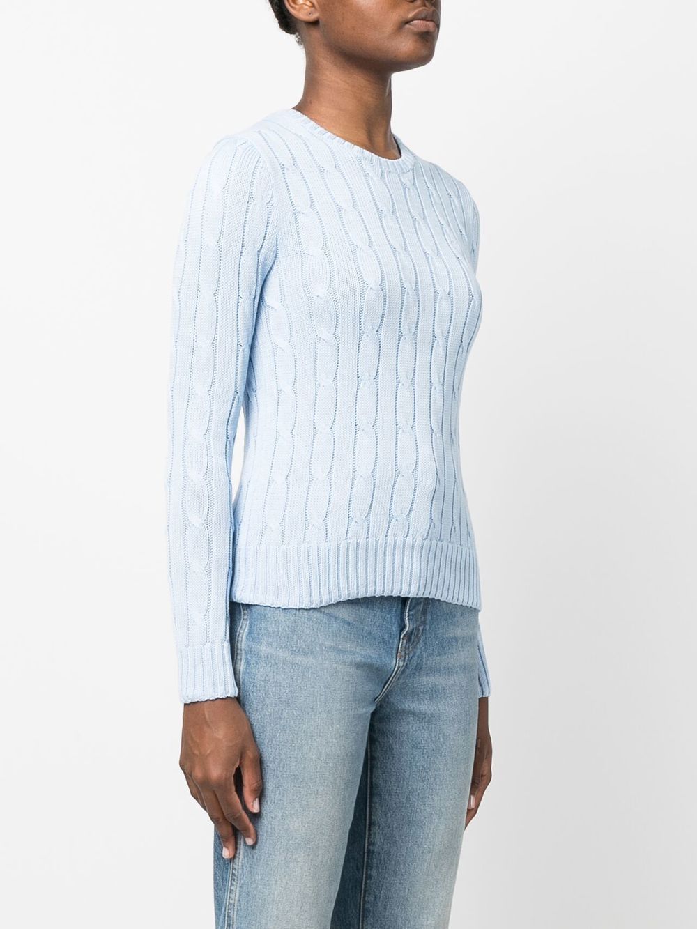 Polo Ralph Lauren Julianna Cable Knit Jumper In Blue Modesens 8583