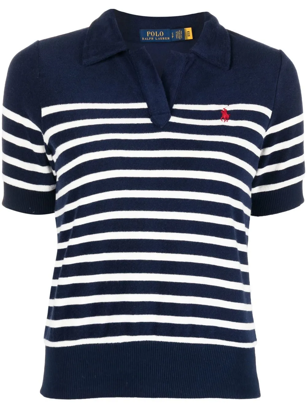 

Polo Ralph Lauren logo-embroidered striped polo shirt - Blue