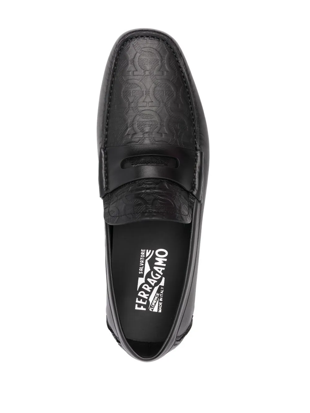 Ferragamo slip-on leather loafers Black
