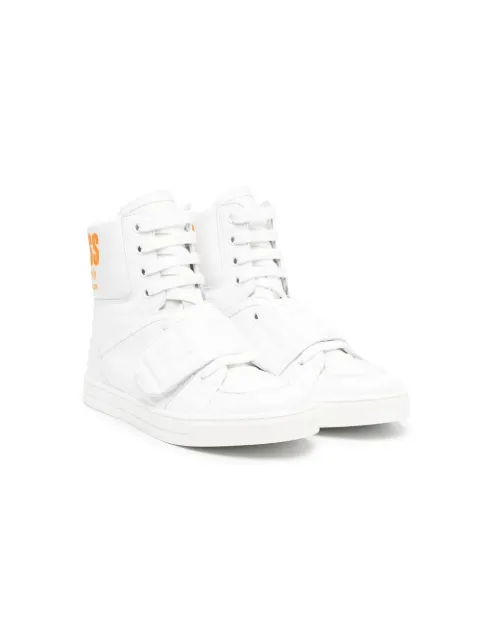 Fendi Kids high-top lace-up trainers