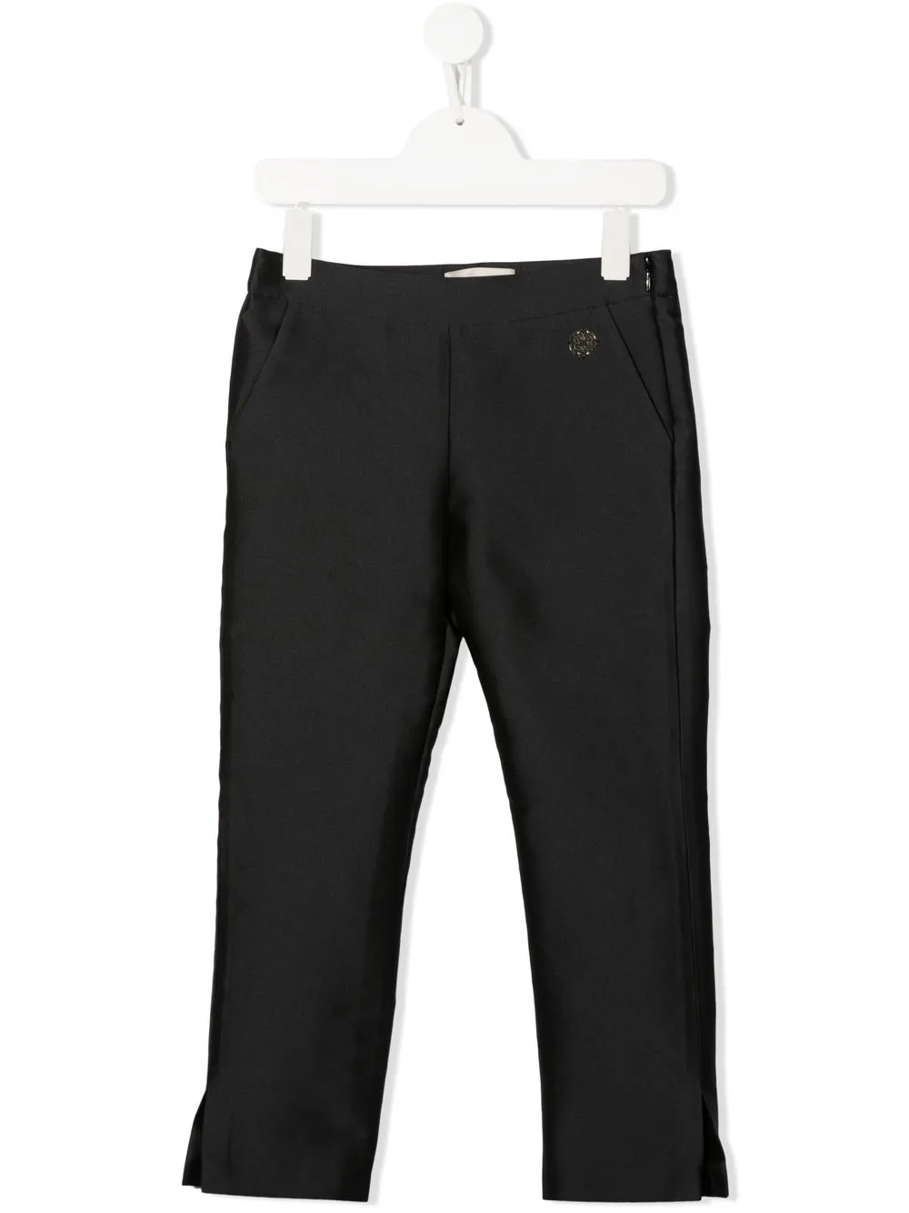 

ELIE SAAB JUNIOR pantalones de vestir con parche del logo - Negro