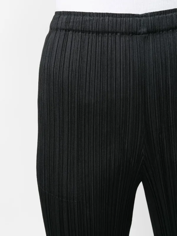 Pleats Please Issey Miyake elasticated-waist slip-on Straight