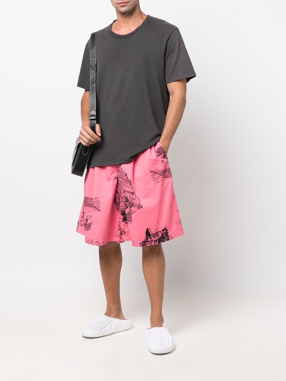 Comme Des Garçons Shirt Shorts met print - Roze