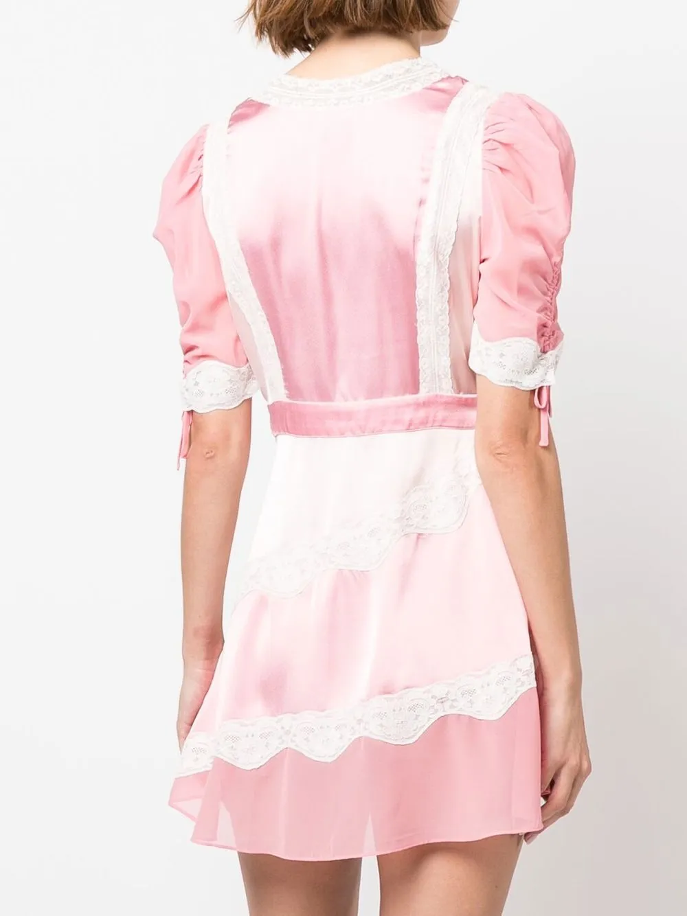 LoveShackFancy Jurk met bloemenkant Roze
