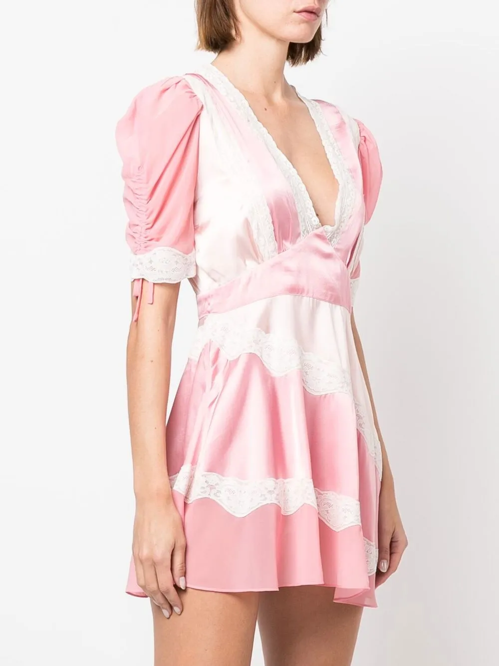 LoveShackFancy Jurk met bloemenkant Roze