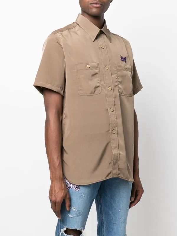Needles logo-embroidered short-sleeve 