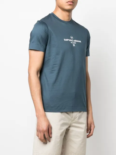 Emporio Armani logo-print Cotton T-shirt - Farfetch Emporio Armani logo-print Cotton T-shirt - Farfetch