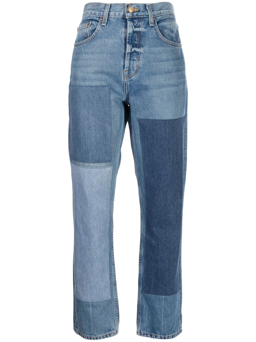 B SIDES patchwork denim jeans