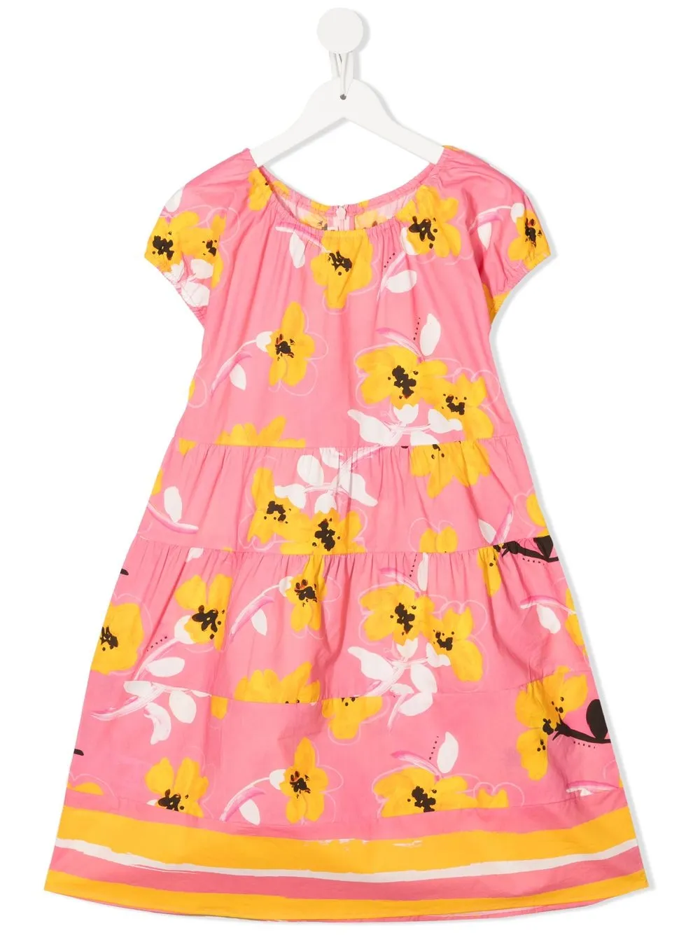 

Marni Kids floral-print smock dress - Pink