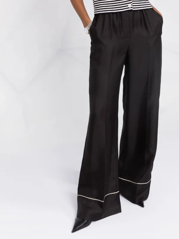 Prada プラダ シルク ワイドパンツ - Farfetch