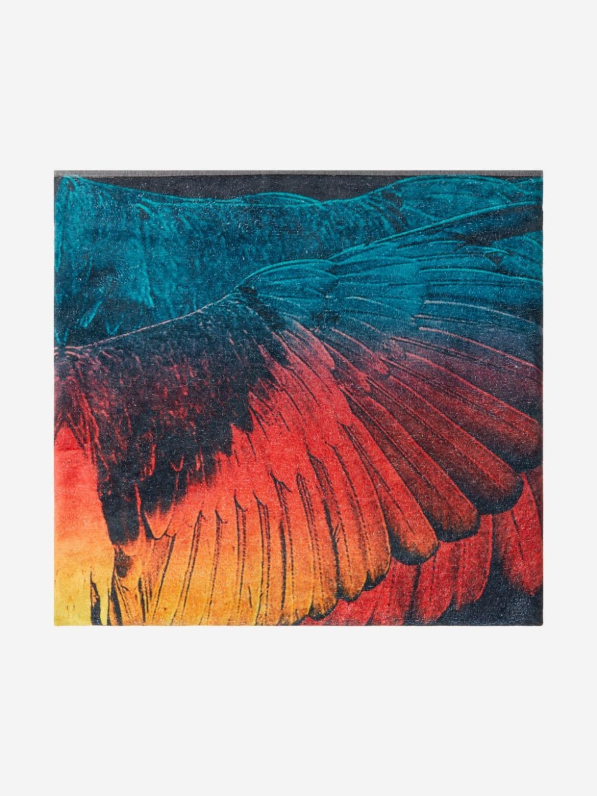 Wings-print beach towel from Marcelo Burlon County of Milan featuring multicolour, cotton blend, signature Marcelo Burlon Wings print, rectangle body and 190cm x 100cm.
