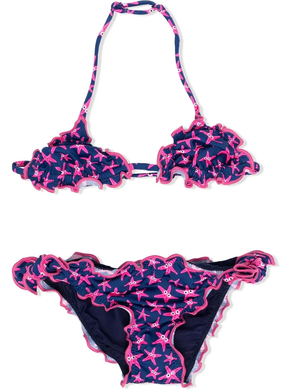 

MC2 Saint Barth Kids bikini con estampado de estrellas de mar - Azul