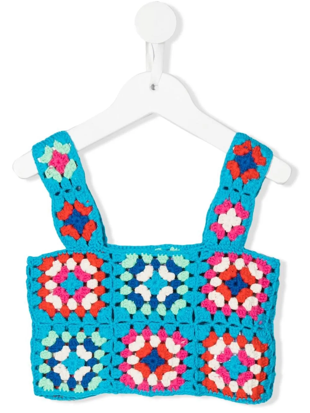 

MC2 Saint Barth Kids chaleco tejido de crochet - Azul