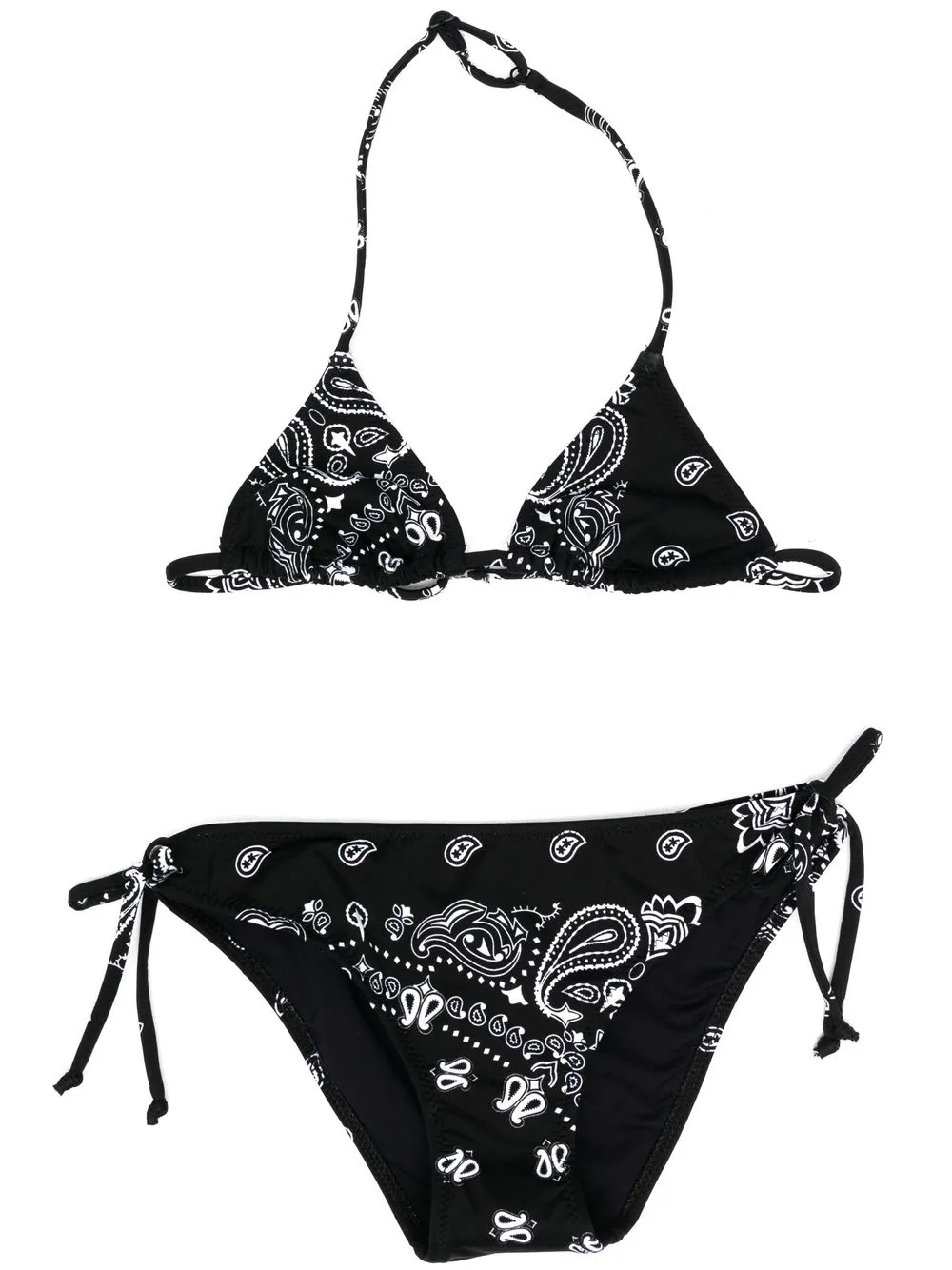 

MC2 Saint Barth Kids bikini con estampado de cachemira - Negro