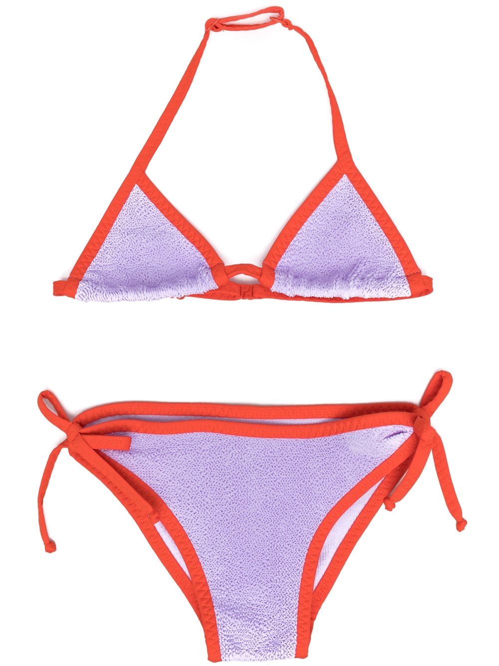 

MC2 Saint Barth Kids bikini con parche del logo - Morado