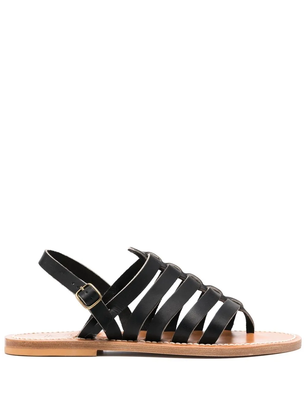 

K. Jacques flat caged sandals - Black