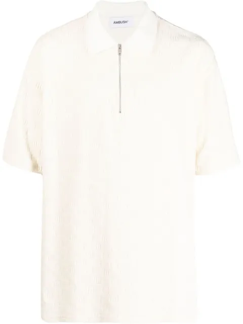 AMBUSH monogram-textured polo shirt