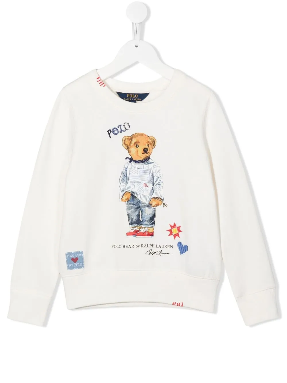 

Ralph Lauren Kids sudadera con motivo Polo Bear - Blanco