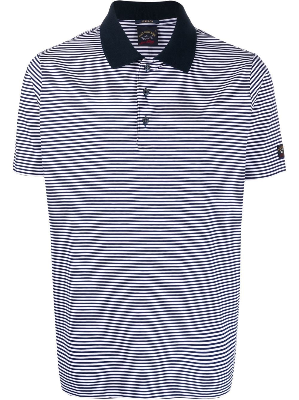 Paul & Shark Striped logo-patch Polo Shirt - Farfetch