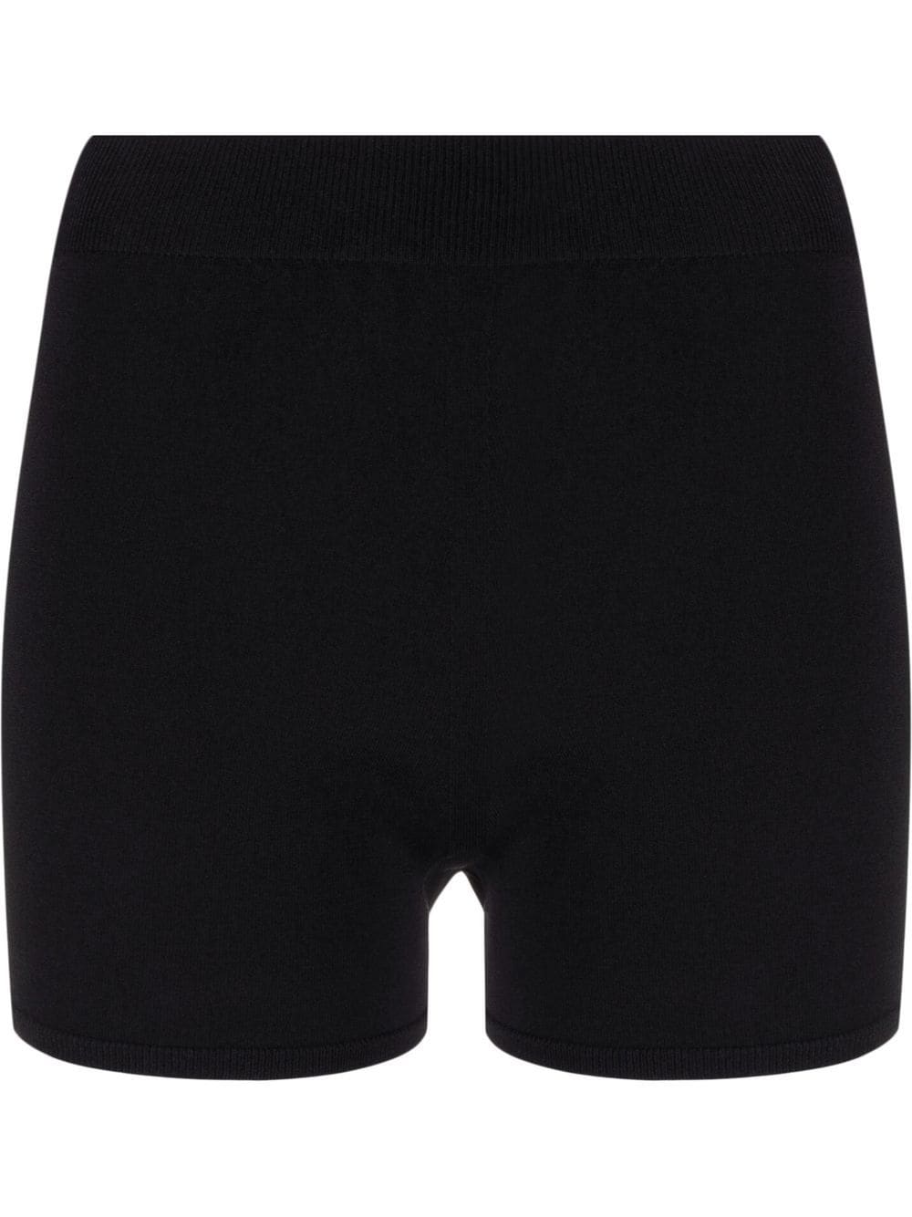 high-waist fitted shorts