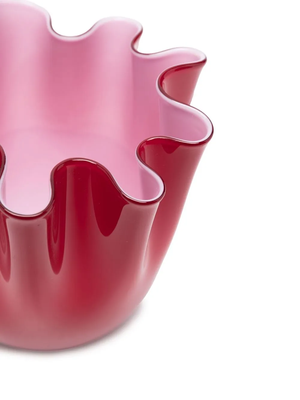  Venini Draped Ceramic Vase - Red 