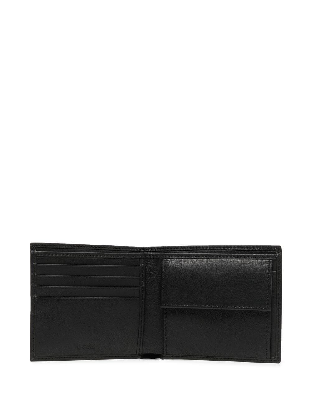 Shop Hugo Boss Embossed-logo Bi-fold Wallet In Black