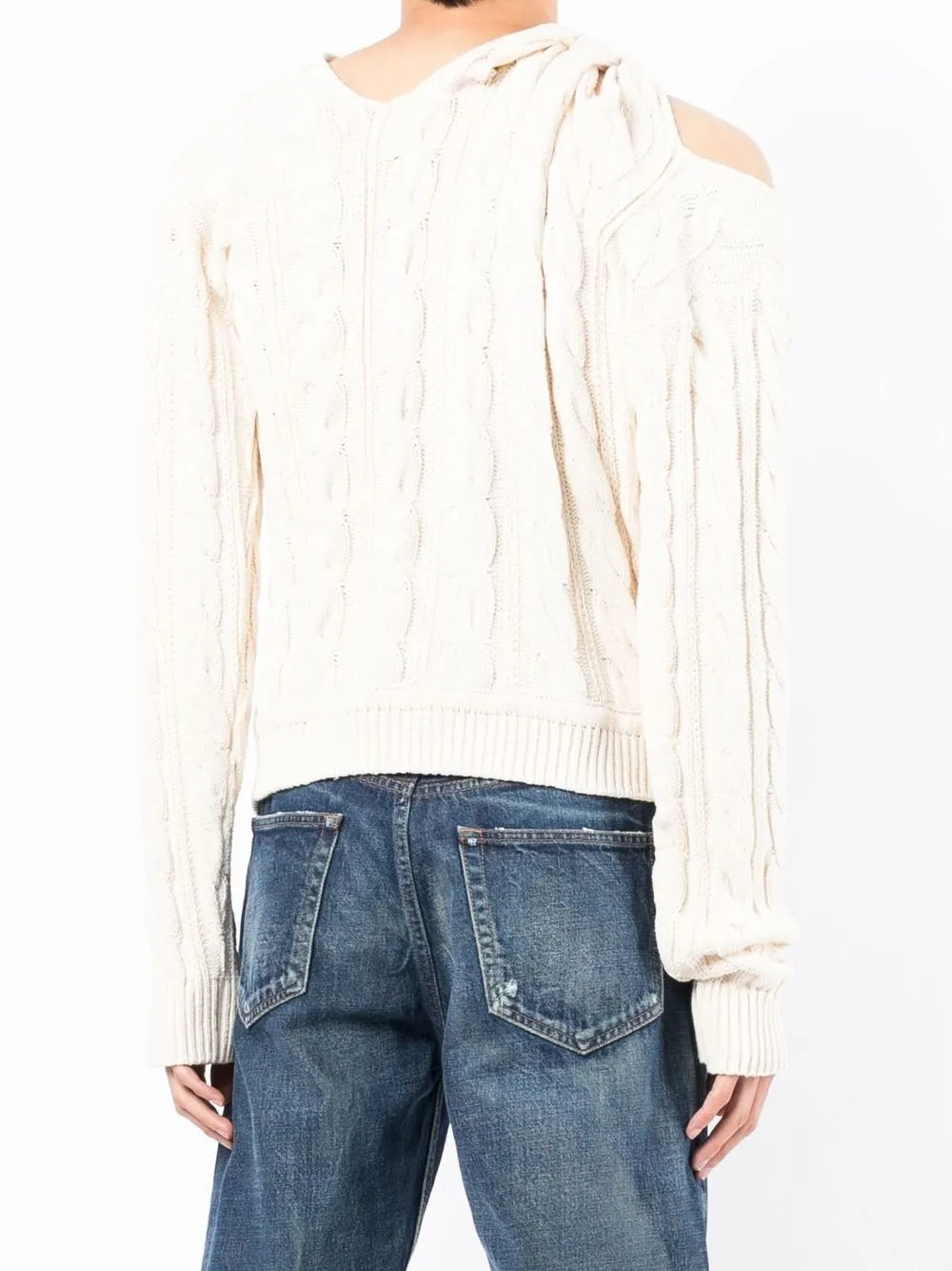 Y/Project Asymmetric cable-knit Jumper - Farfetch