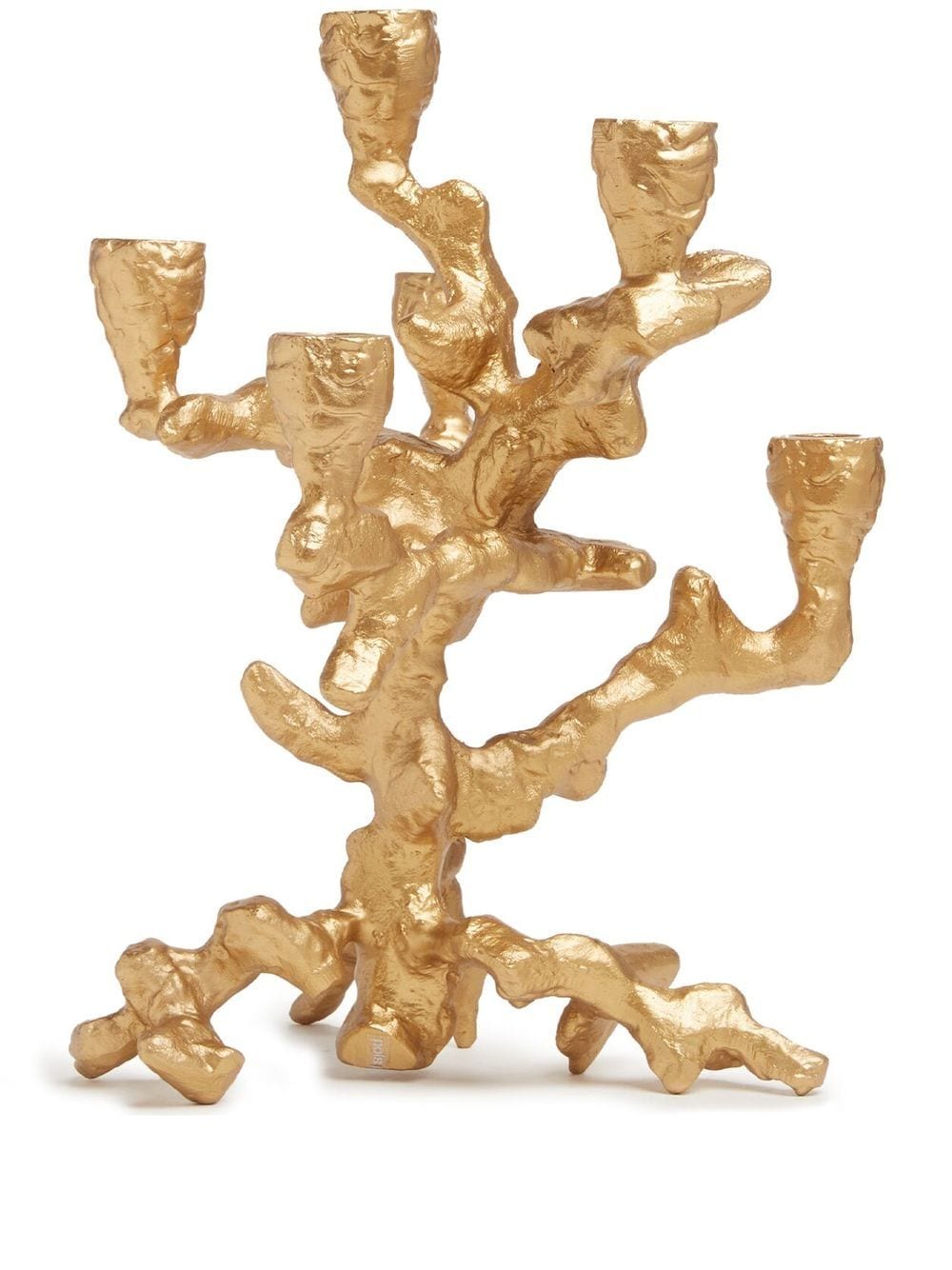 Shop Polspotten Small Apple Tree Candle Holder In Gold