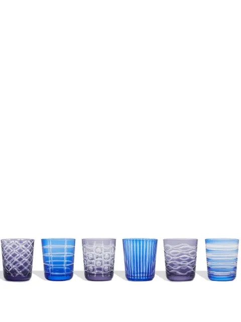 POLSPOTTEN pack de seis vasos de cobalto