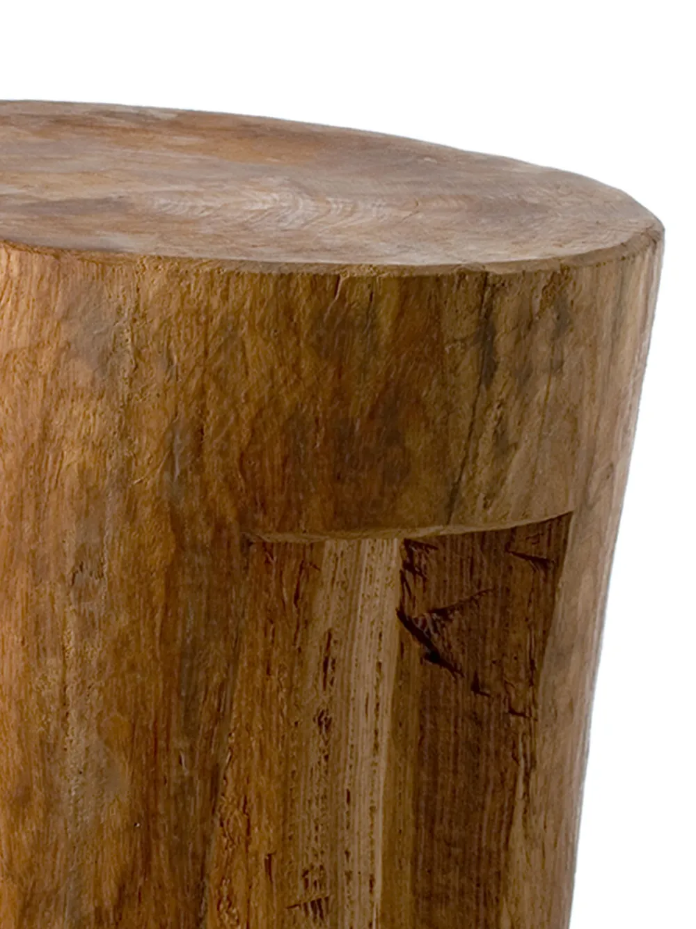 Shop Polspotten Round Four-legs Wood Stool In Braun