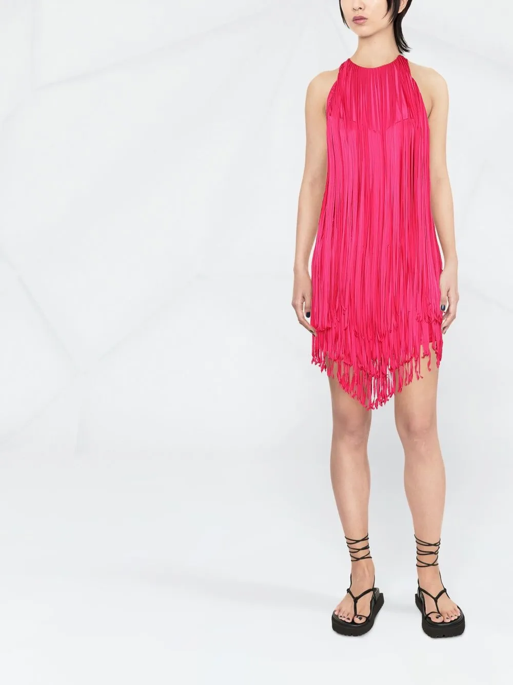Alexandre Vauthier Mini-jurk met franjes - Roze