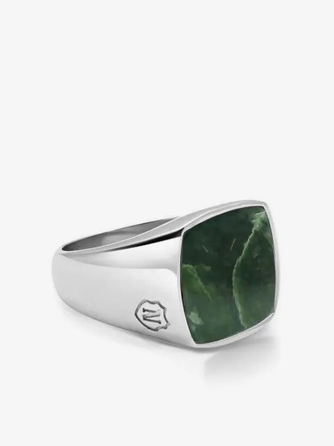 Nialaya Jewelry silver-plated jade ring
