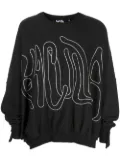 Haculla embroidered-logo oversized sweatshirt - Black