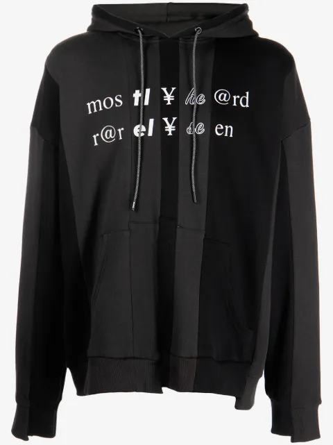 Mostly Heard Rarely Seen symbol-text pullover hoodie 