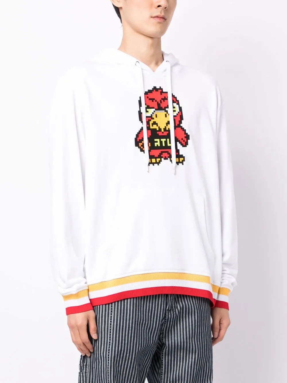 Shop Mostly Heard Rarely Seen 8-bit Atlanta Graphic-print Hoodie In White