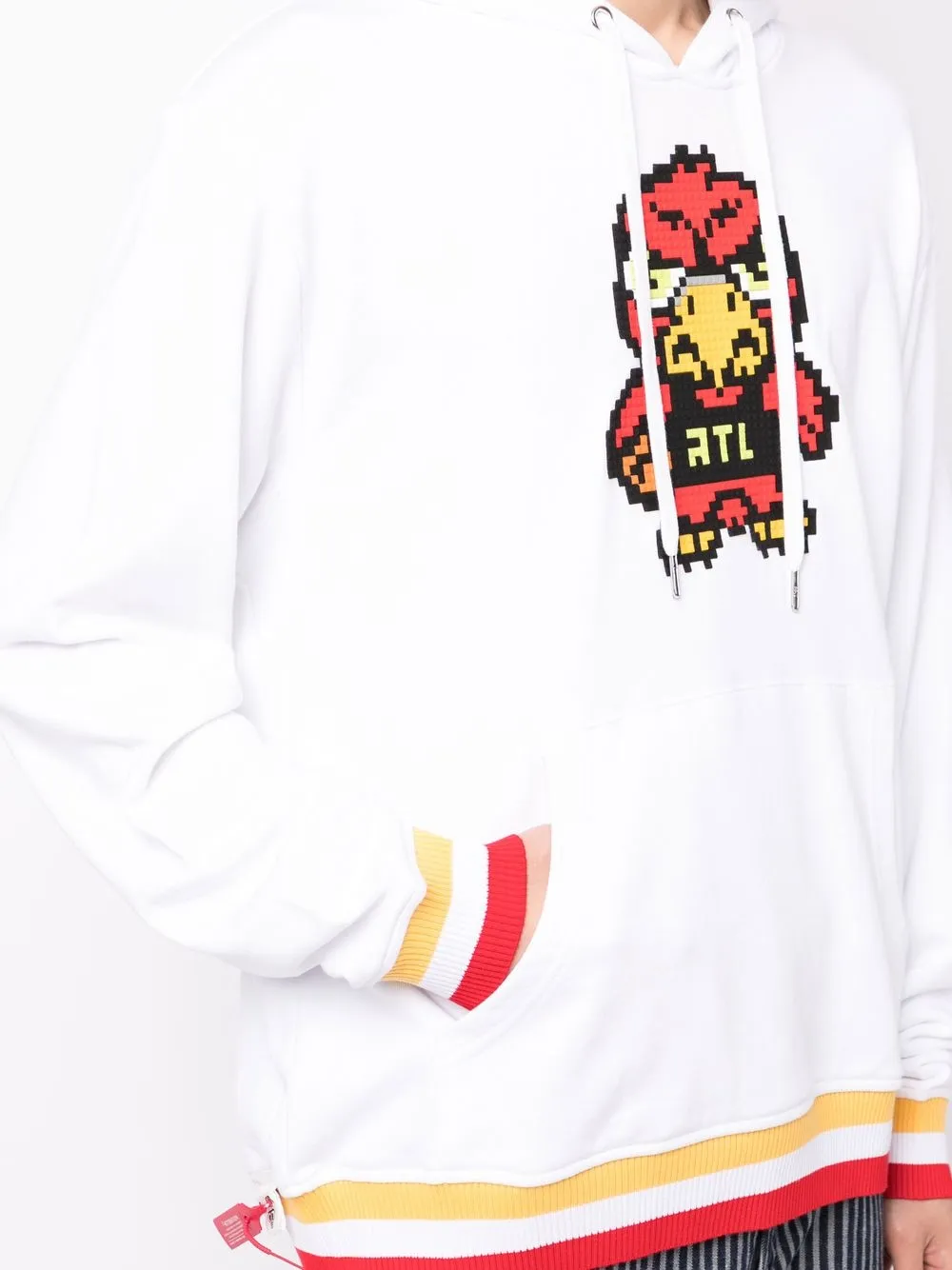 Shop Mostly Heard Rarely Seen 8-bit Atlanta Graphic-print Hoodie In White