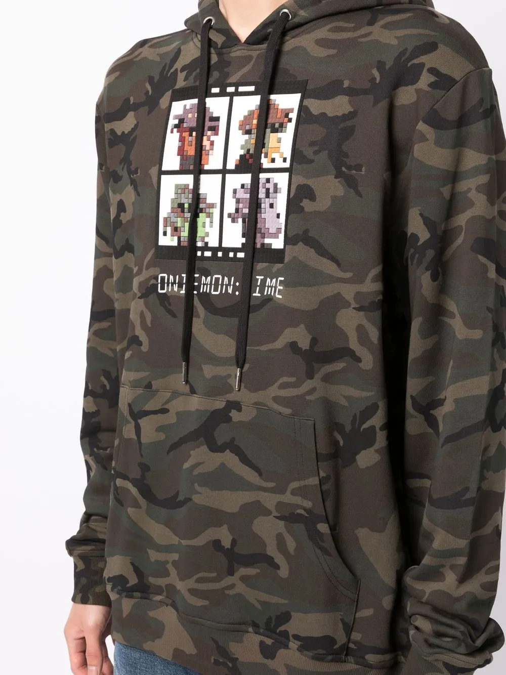 Shop Mostly Heard Rarely Seen 8-bit Graphic Camouflage-print Hoodie In Green