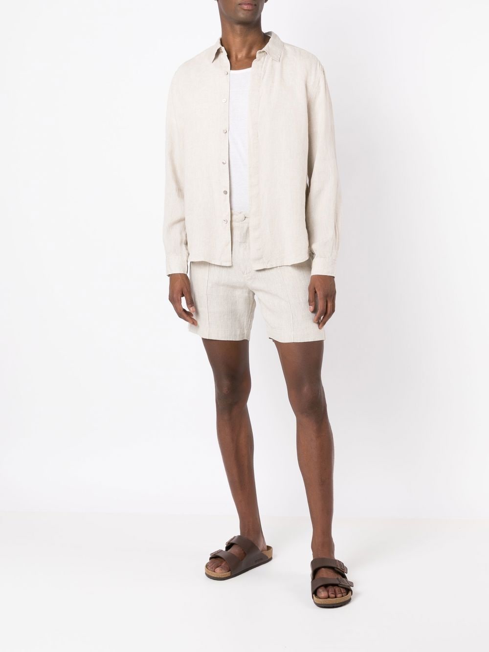 Handred Linnen shorts - Beige