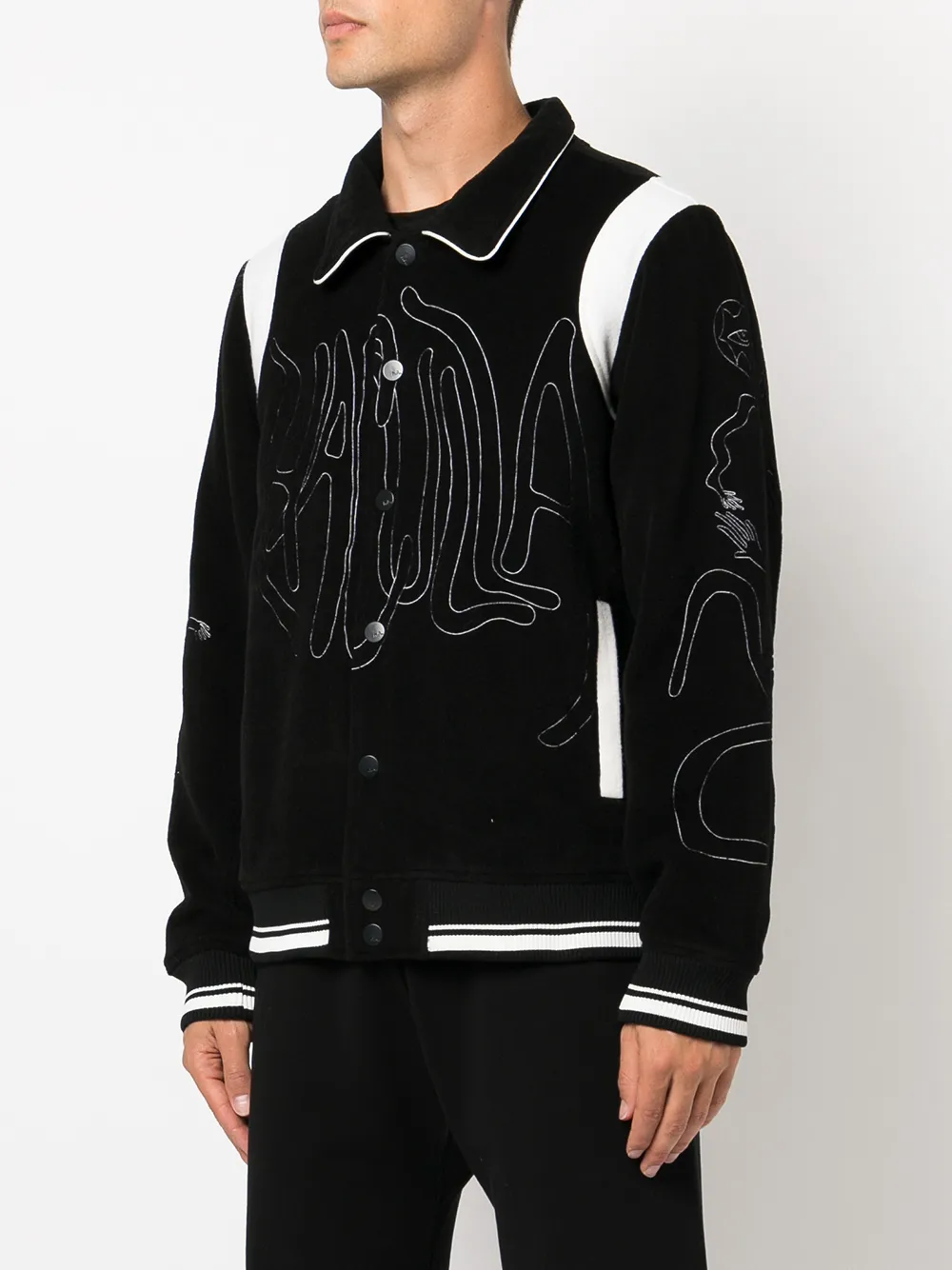 Haculla Hemdjacke Mit Logo Stickerei   Schwarz 
