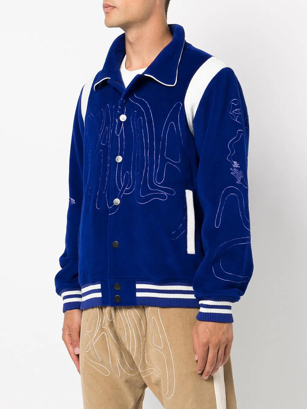  Haculla Embroidered-logo Shirt Jacket - Blue 