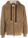 Haculla faux-shearling zip-up hoodie - Brown