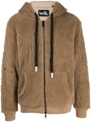Haculla faux shearling zip up Hoodie Farfetch